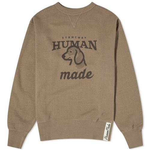 ヒューマンメイド クルー スウェット 緑 グリーン スウェットトレーナー メンズ 【 HUMAN MADE HUMAN MADE DOG CREW SWEAT / GREEN 】 メンズファッション トップス