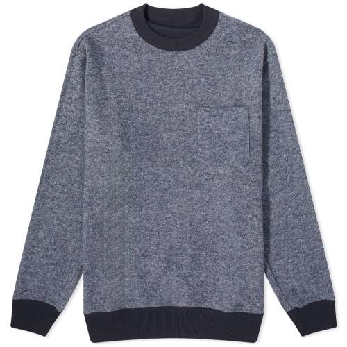 オリバースペンサー リバーシブル クルー スウェット 紺色 ネイビー スウェットトレーナー メンズ 【 OLIVER SPENCER OLIVER SPENCER REVERSIBLE CREW SWEAT / NAVY 】 メンズファッション トップス