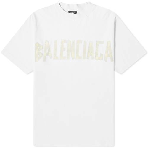 バレンシアガ Tシャツ 白色 ホワイト メンズ 【 BALENCIAGA TAPE TEE / WHITE 】 メンズファッション トップス カットソー