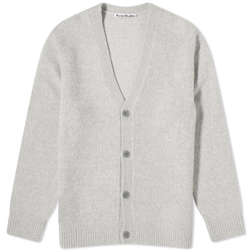 アクネストゥディオズ カーディガン 灰色 グレー メンズ 【 ACNE STUDIOS ACNE STUDIOS KORVAL NEW BIOMIX CARDIGAN / LIGHT GREY MELANGE 】 メンズファッション トップス