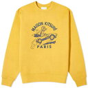 メゾンキツネ フォックス クルー スウェット KITSUNé スウェットトレーナー メンズ 【 MAISON KITSUNE MAISON RACING FOX COMFORT CREW SWEAT / FRENCH MUSTARD 】 メンズファッション トップス