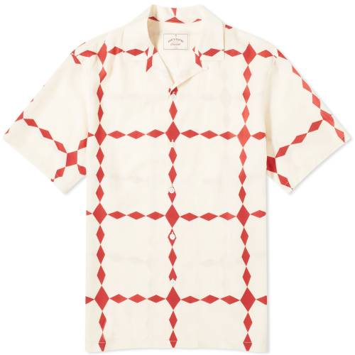 |`M[Xtl F zCg  bh & Y y PORTUGUESE FLANNEL PORTUGUESE FLANNEL DIAMONDS VACATION SHIRT / WHITE & RED z Yt@bV gbvX