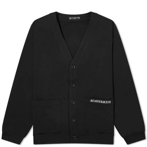 マスターマインドワールド ロゴ カーディガン 黒色 ブラック メンズ 【 MASTERMIND WORLD MASTERMIND WORLD LOGO JEREY CARDIGAN / BLACK 】 メンズファッション トップス