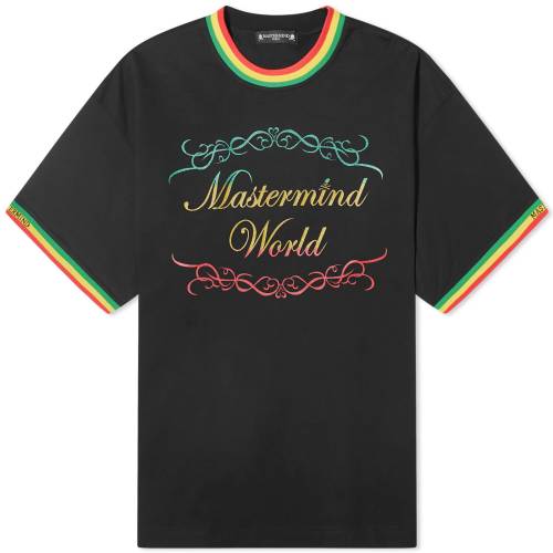 マスターマインドワールド Tシャツ 黒色 ブラック メンズ 【 MASTERMIND WORLD MASTERMIND WORLD RASTA RINGER T-SHIRT / BLACK 】 メンズファッション トップス カットソー