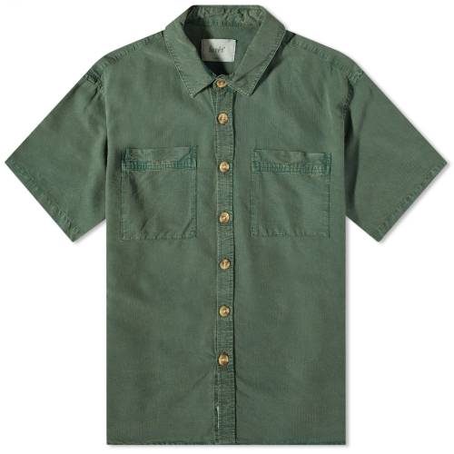 X[u  O[  Y y FORET LARGO RIPSTOP SHORT SLEEVE SHIRT / DARK GREEN z Yt@bV gbvX