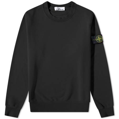 ストーンアイランド クルー スウェット 黒色 ブラック スウェットトレーナー メンズ 【 STONE ISLAND STONE ISLAND GARMENT DYED CREW SWEAT / BLACK 】 メンズファッション トップス