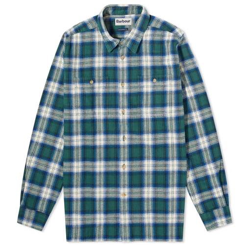 ouA[  O[ Y y BARBOUR TOBIAS CHECK SHIRT / WASHED GREEN z Yt@bV gbvX
