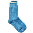 青色 ブルー メンズ 【 ROTOTO DOUBLE FACE SOCK / BLUE 】 インナー 下着 ナイトウエア レッグ