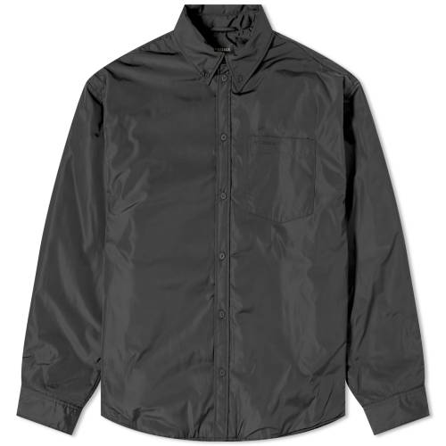 バレンシアガ パーカー 黒色 ブラック メンズ 【 BALENCIAGA PARKA OVERSHIRT / BLACK 】 メンズファッション トップス