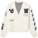 オフホワイト カーディガン クリーム 黒色 ブラック メンズ 【 OFF-WHITE VARSITY CARDIGAN / CREAM BLACK 】 メンズファッション トップス