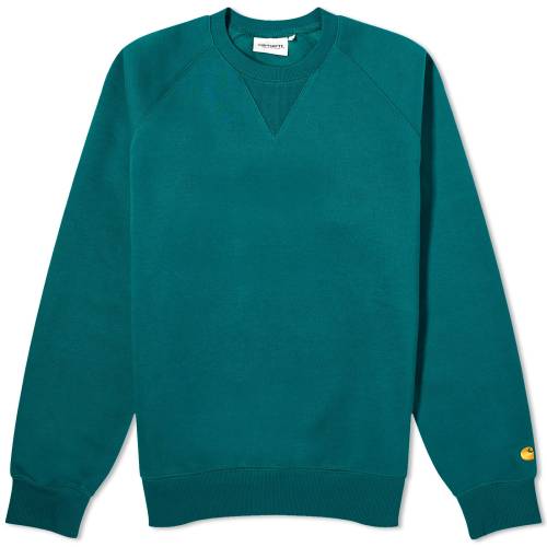 カーハート ダブリューアイピー チェイス クルー スウェット ゴールド スウェットトレーナー & メンズ 【 CARHARTT WIP CARHARTT WIP CHASE CREW SWEAT / CHERVIL & GOLD 】 メンズファッション トップス