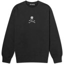 マスターマインドワールド ロゴ クルー スウェット 黒色 ブラック スウェットトレーナー メンズ 【 MASTERMIND WORLD MASTERMIND WORLD LOOPWHEEL LOGO CREW SWEAT / BLACK 】 メンズファッション トップス ニッ