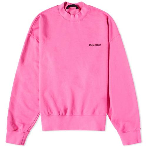 パームエンジェルス エンゼルス ロゴ クルー スウェット スウェットトレーナー メンズ 【 PALM ANGELS PALM ANGELS EMBROIDERED SMALL LOGO CREW SWEAT / FUSCHIA 】 メンズファッション トップス