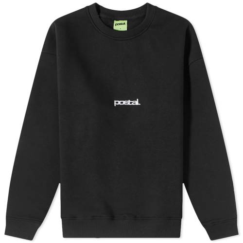 ロゴ クルー スウェット 黒色 ブラック スウェットトレーナー メンズ 【 POSTAL MINI LOGO CREW SWEAT / BLACK 】 メンズファッション トップス