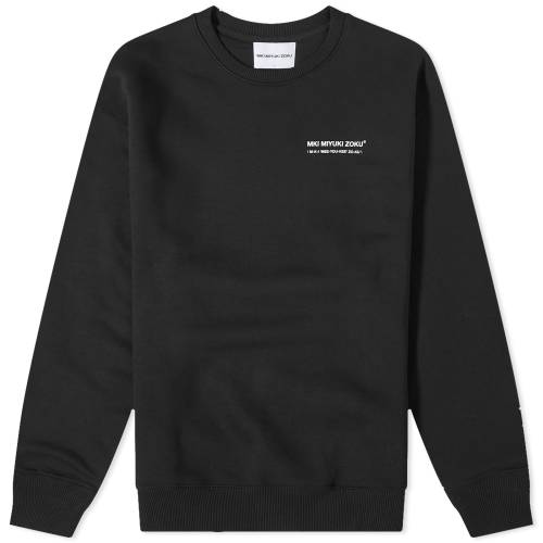 ミキミユキゾク クルー スウェット 黒色 ブラック スウェットトレーナー メンズ 【 MKI PHONETIC CREW SWEAT / BLACK 】 メンズファッション トップス