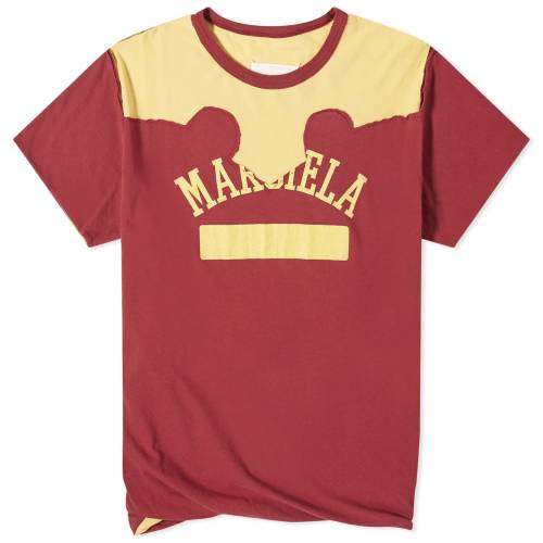 メゾンマルジェラ ウェスタン ロゴ Tシャツ ワイン色 バーガンディー メンズ 【 MAISON MARGIELA MAISON MARGIELA WESTERN LOGO T-SHIRT / BURGUNDY 】 メンズファッション トップス カットソー