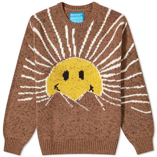 楽天スニケスクルー トレーナー スウェットトレーナーER メンズ 【 MARKET SMILEY SUNRISE CREW SWEATER / ACORN 】 メンズファッション トップス