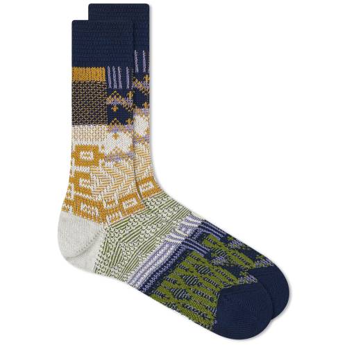 アノニマスイズム クルー 紺色 ネイビー メンズ 【 ANONYMOUS ISM ANONYMOUS ISM MULTI LINKS JQ CREW SOCK / NAVY 】 インナー 下着 ナイトウエア レッグ