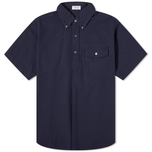 GWjA[hK[c _E X[u F lCr[  Y y ENGINEERED GARMENTS ENGINEERED GARMENTS POPOVER BUTTON DOWN SHORT SLEEVE SHIRT / DARK NAVY SEERSUCKER z Yt@bV gbvX