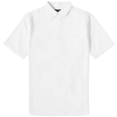 ビームス スリーブ オックスフォード 白色 ホワイト 半袖 オクスフォードシャツ メンズ 【 BEAMS PLUS BEAMS PLUS BD POPOVER SHORT SLEEVE OXFORD SHIRT / WHITE 】 メンズファッション トップス