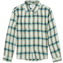 F zCg F u[ & Y y CORRIDOR YETI ACID PLAID SHIRT / WHITE & BLUE z Yt@bV gbvX