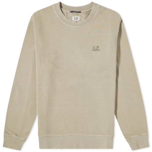 シーピーカンパニー フリース クルー スウェット 銀色 シルバー C.P. スウェットトレーナー メンズ 【 C.P. COMPANY COMPANY DIAGONAL FLEECE CREW SWEAT / SILVER SAGE 】 メンズファッション トップス