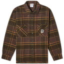 ポーラースケートカンパニー ポーラー スケート 茶色 ブラウン CO. & メンズ 【 POLAR SKATE CO. POLAR SKATE MIKE FLANNEL SHIRT / BROWN & MAUVE 】 メンズファッション トップス