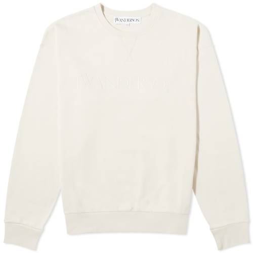 ジェイダブリューアンダーソン ロゴ クルー スウェット ベージュ スウェットトレーナー メンズ 【 JW ANDERSON JW ANDERSON LOGO EMBROIDERY CREW SWEAT / BEIGE 】 メンズファッション トップス