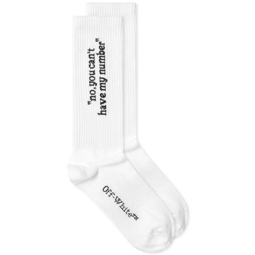 オフホワイト 靴下 白色 ホワイト CAN'T レディース 【 OFF-WHITE NO YOU LONG SOCKS / WHITE 】 インナー 下着 ナイトウエア レッグ