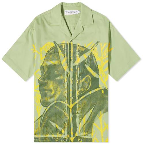 WFC_u[A_[\  O[ Y y JW ANDERSON JW ANDERSON POL PRINT VACATION SHIRT / GREEN z Yt@bV gbvX