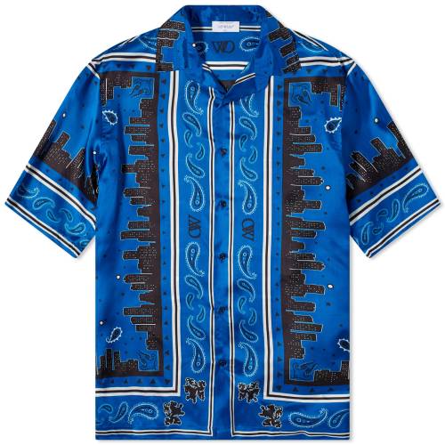 ItzCg F u[ Y y OFF-WHITE BANDANA VACATION SHIRT / NAUTICAL BLUE z Yt@bV gbvX