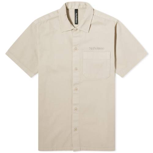 スリーブ 半袖 ワークシャツ メンズ 【 NOPROBLEMO SHORT SLEEVE WORK SHIRT / ECRU 】 メンズファッション トップス