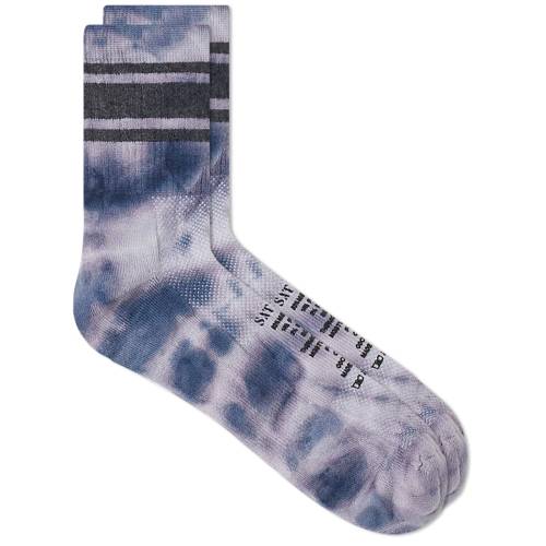 楽天スニケス【★スーパーSALE★6/11深夜2時迄】サティスファイ 靴下 ネクタイ メンズ 【 SATISFY MERINO TUBE SOCKS / INK TIE DYE 】 インナー 下着 ナイトウエア レッグ