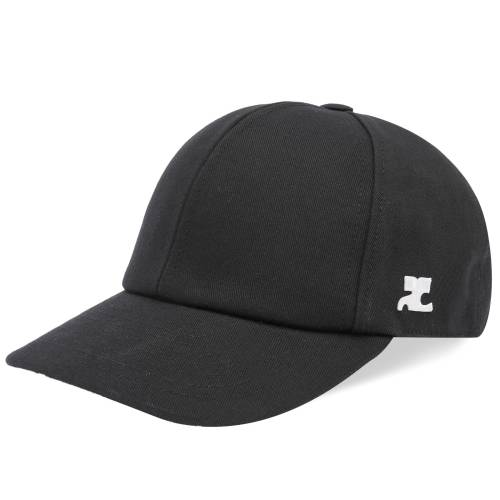 キャップ キャップ 帽子 黒色 ブラック COURRèGES レディース 【 COTTON SIGNATURE CAP / BLACK 】 バッグ レディースキャップ 帽子