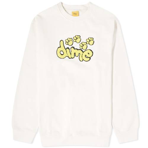 クルー スウェット スウェットトレーナー メンズ 【 DIME PAWZ CHENILLE CREW SWEAT / BONE 】 メンズファッション トップス