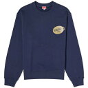 ケンゾー クルー スウェット 青色 ブルー スウェットトレーナー メンズ 【 KENZO FRUIT STICKERS CREW SWEAT / MIDNIGHT BLUE 】 メンズファッション トップス