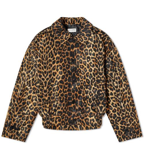 サンローラン ヒョウ柄 レオパード ジャケット メンズ 【 SAINT LAURENT SAINT LAURENT LEOPARD PRINT HARRINGTON JACKET / 】 メンズファッション コート