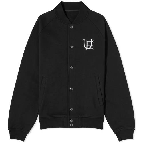 ユニフォームエクスペリメント ロゴ ジャケット 黒色 ブラック ボンバージャケット メンズ 【 UNIFORM EXPERIMENT UNIFORM EXPERIMENT LOGO VARSITY BOMBER JACKET / BLACK 】 メンズファッション コート