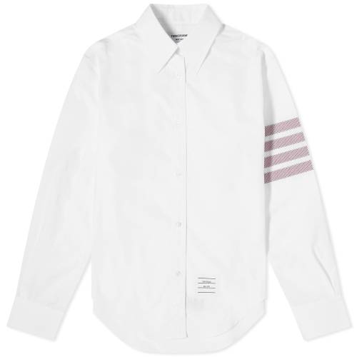 トム ブラウン 白色 ホワイト レディース 【 THOM BROWNE THOM BROWNE 4 BAR POPLIN SHIRT / WHITE 】 レディースファッション トップス