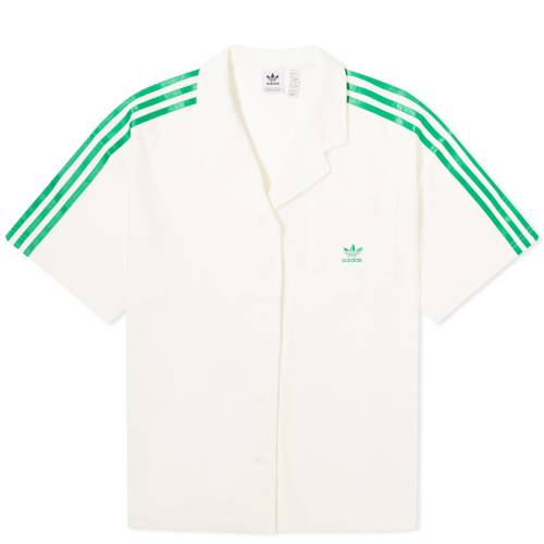 【★スーパーSALE★6/11深夜2時迄】アディダス 白色 ホワイト レディース 【 ADIDAS RESORT SHIRT / OFF WHITE 】 レディースファッション トップス