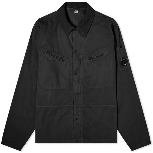 V[s[Jpj[ F ubN C.P. Y y C.P. COMPANY COMPANY GABARDINE LENS SHIRT / BLACK z Yt@bV gbvX