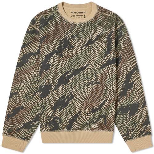 マハリシ カモ柄 クルー スウェットシャツ トレーナー ウッドランド スウェットトレーナーSHIRT メンズ 【 MAHARISHI ORGANIC CAMO CREW SWEATSHIRT / WOODLAND 】 メンズファッション トップス