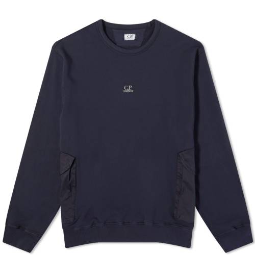 シーピーカンパニー クルー スウェット C.P. スウェットトレーナー メンズ 【 C.P. COMPANY COMPANY POCKET CREW SWEAT / TOTAL ECLIPSE 】 メンズファッション トップス