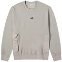 シーピーカンパニー クルー スウェット C.P. スウェットトレーナー メンズ 【 C.P. COMPANY COMPANY POCKET CREW SWEAT / DRIZZLE 】 メンズファッション トップス