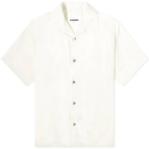 X[u SANDER+  Y y JIL SANDER+ JIL SANDER PLUS SHORT SLEEVE VACATION SHIRT / EGGSHELL z Yt@bV gbvX