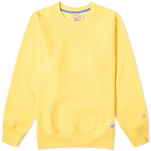 チャンピオン リベンジ クルー スウェット 黄色 イエロー スウェットトレーナー メンズ 【 CHAMPION MADE IN USA REVERSE WEAVE CREW SWEAT / FREELANCE YELLOW 】 メンズファッション トップス ニット セーター