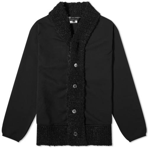 コムデギャルソンオム カーディガン 黒色 ブラック GARçONS メンズ 【 COMME DES GARçONS HOMME PLUS COMME DES HOMME PLUS POLY WOOL PANEL CARDIGAN / BLACK 】 メンズファッション トップス