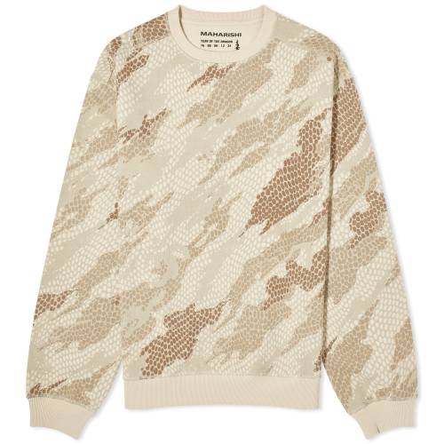 マハリシ カモ柄 クルー スウェットシャツ トレーナー スウェットトレーナーSHIRT メンズ 【 MAHARISHI ORGANIC CAMO CREW SWEATSHIRT / DESERT 】 メンズファッション トップス