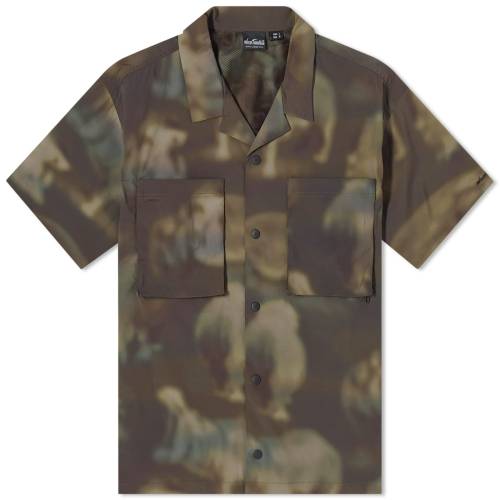 ワイルド スリーブ オリーブ 半袖 メンズ 【 WILD THINGS WILD THINGS SHORT SLEEVE CAMP SHIRT / OLIVE NATURE MOSAIC 】 メンズファッション トップス