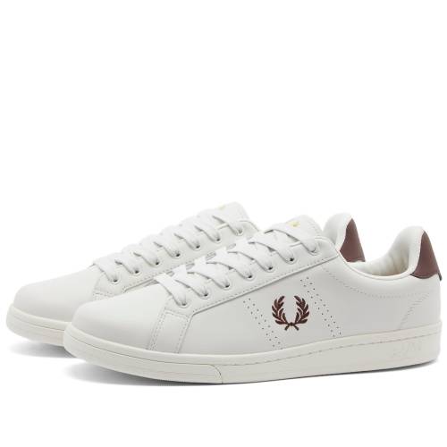 フレッドペリー レザー 靴 スニーカー & メンズ 【 FRED PERRY FRED PERRY B721 LEATHER SNEAKER / PORCELAIN & CARRINGTON BRICK 】